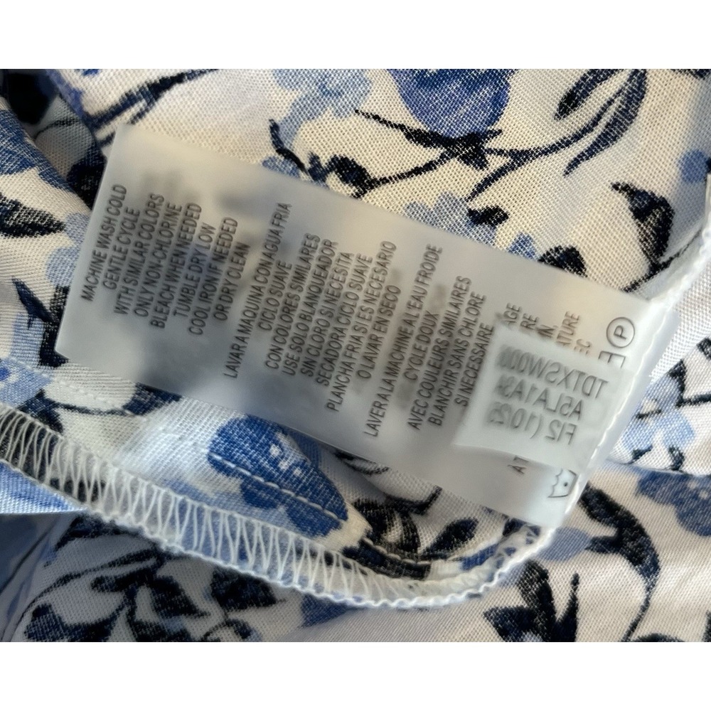 NWT $139 TOMMY HILFIGER Sz 12 Dress Blue Floral Fit & Flare Tie Belt Sleeveless - Picture 12 of 12